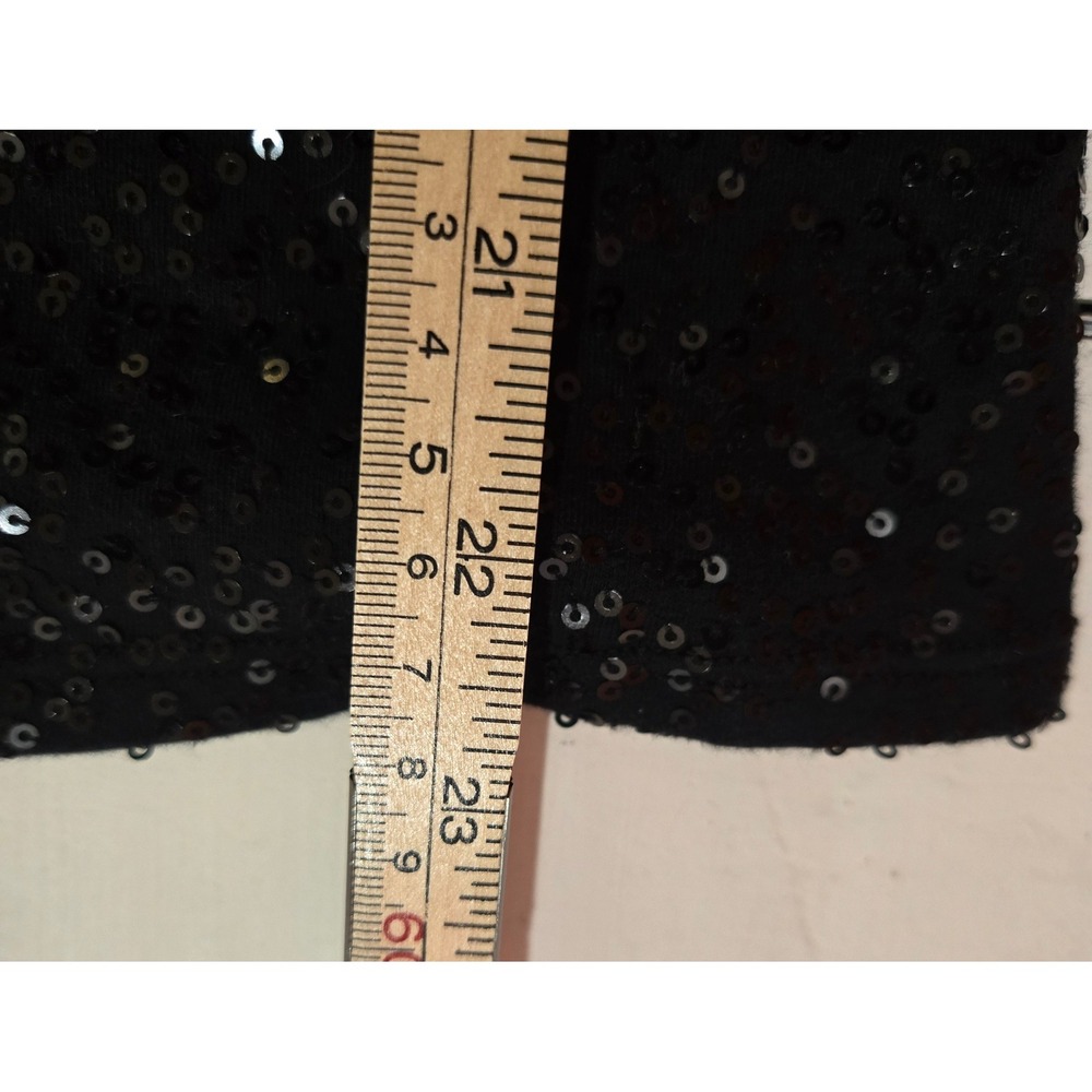 NY & Company Black Sequin Tank Top Women's Size M Sparkly‎ Sleeveless Blouse - Picture 5 of 5